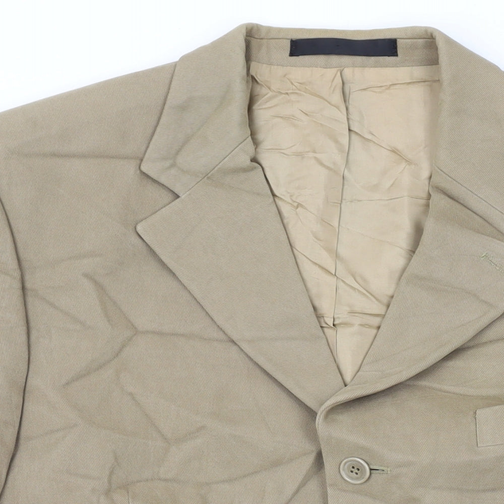 Marks and Spencer Mens Beige Cotton Jacket Suit Jacket Size 42 Regular