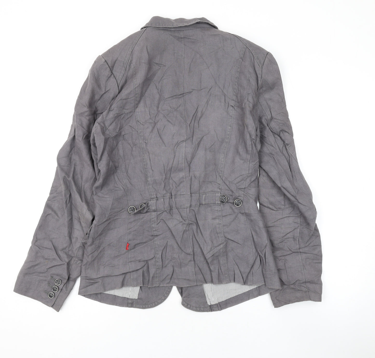Jacknot Womens Grey Jacket Blazer Size 8 Button