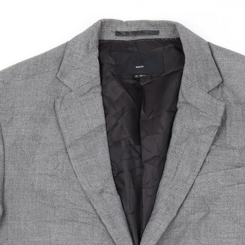 H&M Mens Grey Jacket Blazer Size 38 Button