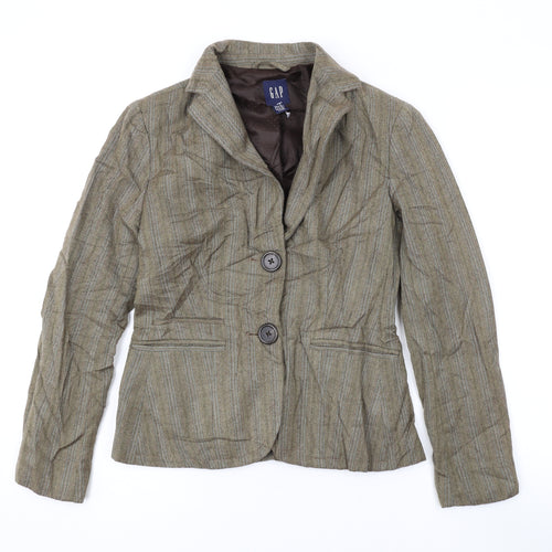 Gap Womens Brown Jacket Blazer Size 4 Button