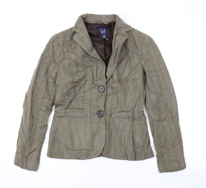Gap Womens Brown Jacket Blazer Size 4 Button