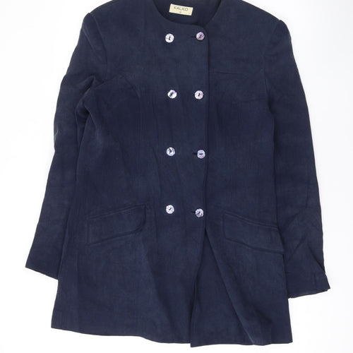 Kaliko Womens Blue Jacket Blazer Size 12 Button