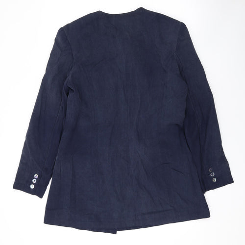 Kaliko Womens Blue Jacket Blazer Size 12 Button