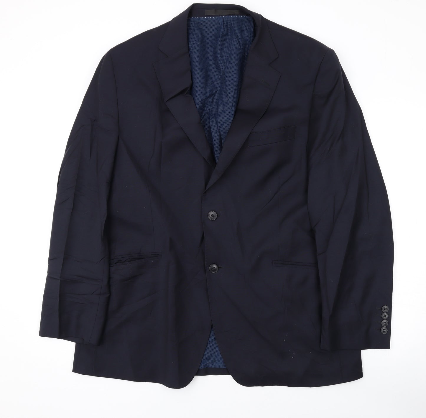 Marks and Spencer Mens Black Wool Jacket Suit Jacket Size 44 Regular