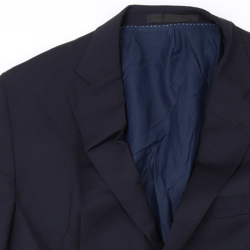 Marks and Spencer Mens Black Wool Jacket Suit Jacket Size 44 Regular