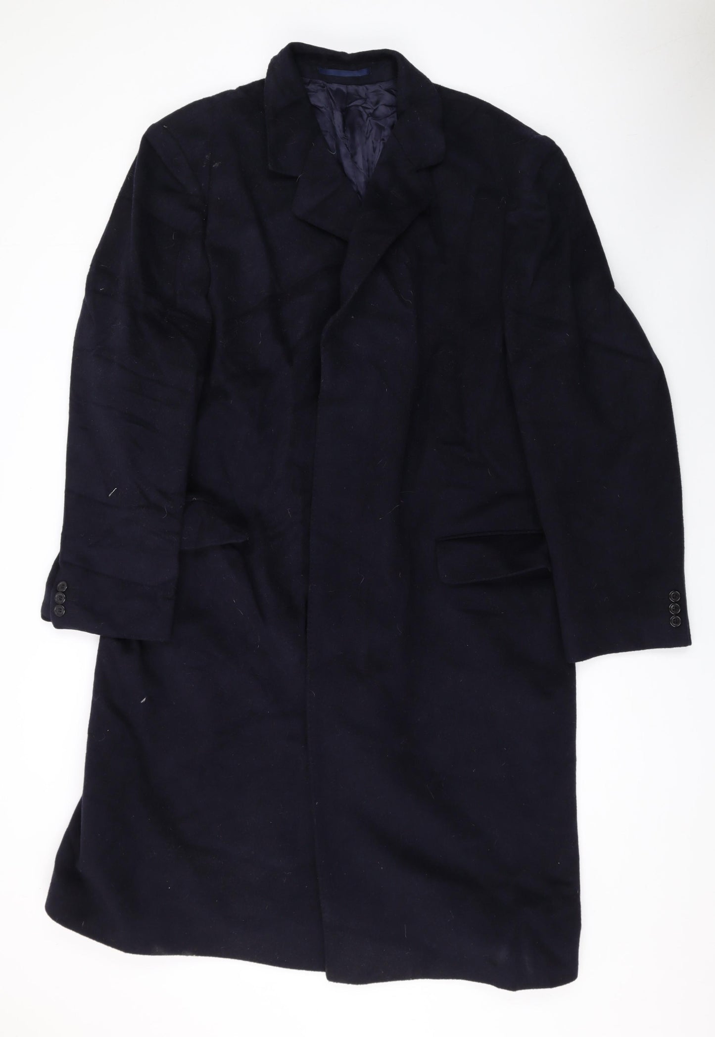 Scott Taylor Mens Black Overcoat Coat Size 42 Button