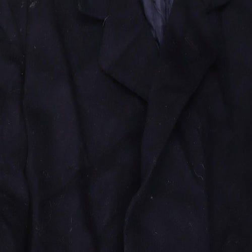 Scott Taylor Mens Black Overcoat Coat Size 42 Button