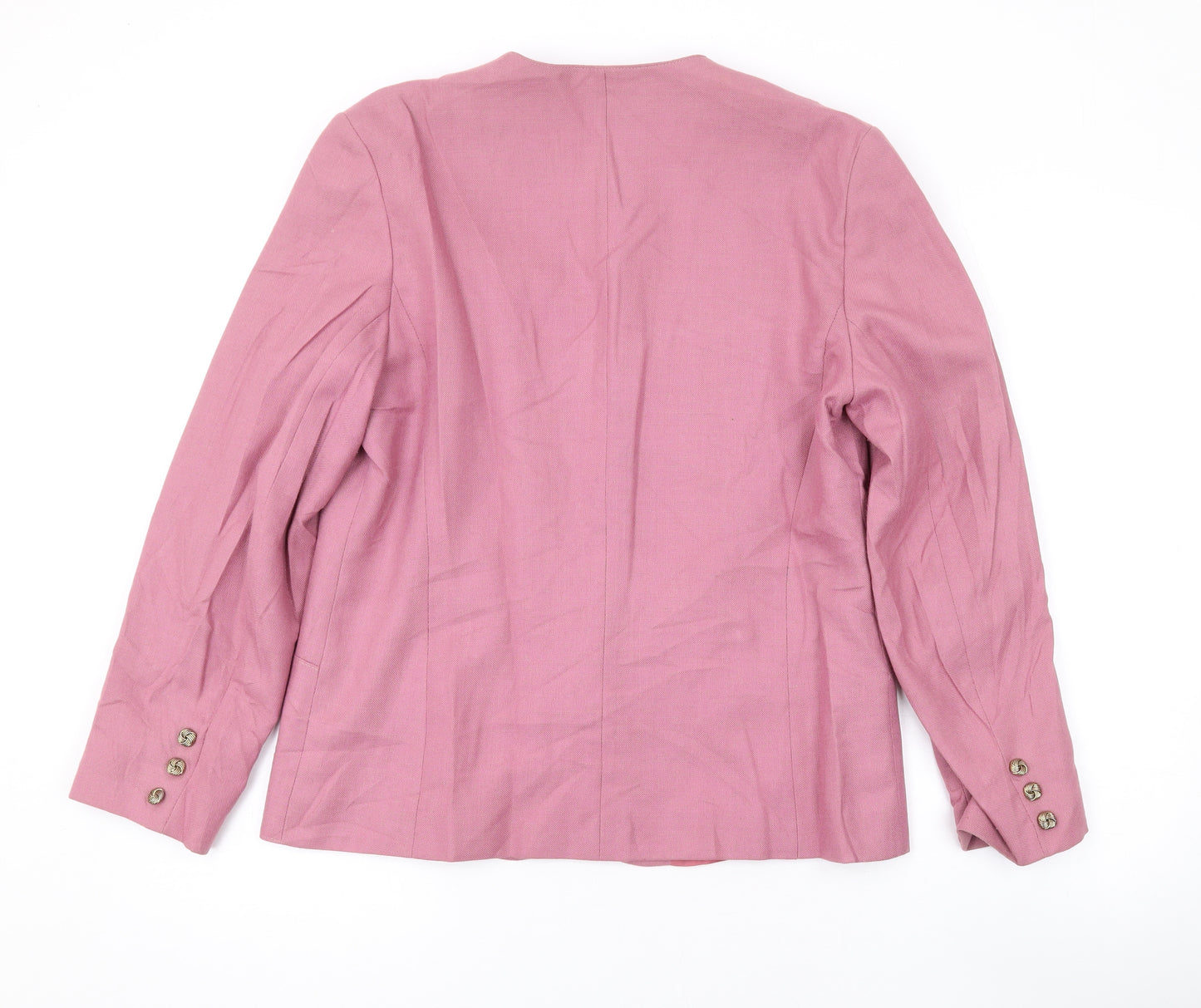 Miss Smith Womens Pink Kimono Blazer Size 14 Button