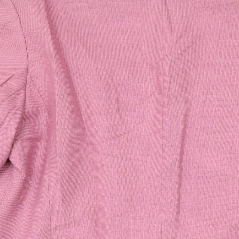 Miss Smith Womens Pink Kimono Blazer Size 14 Button