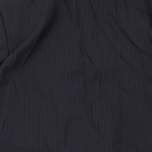 Marks and Spencer Mens Black Striped Polyester Jacket Suit Jacket Size 44 Regular