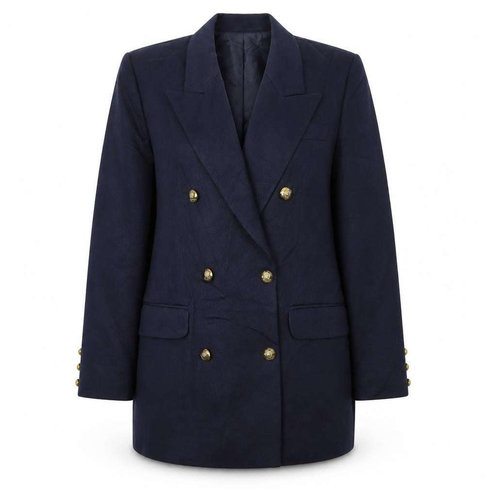 Affinity Womens Blue Jacket Blazer Size 12 Button