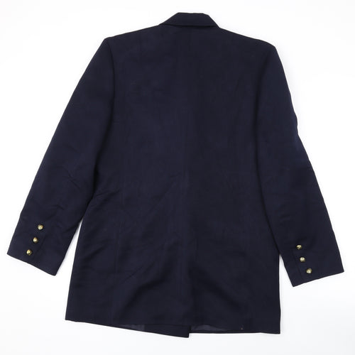 Affinity Womens Blue Jacket Blazer Size 12 Button