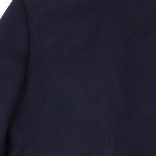 Affinity Womens Blue Jacket Blazer Size 12 Button