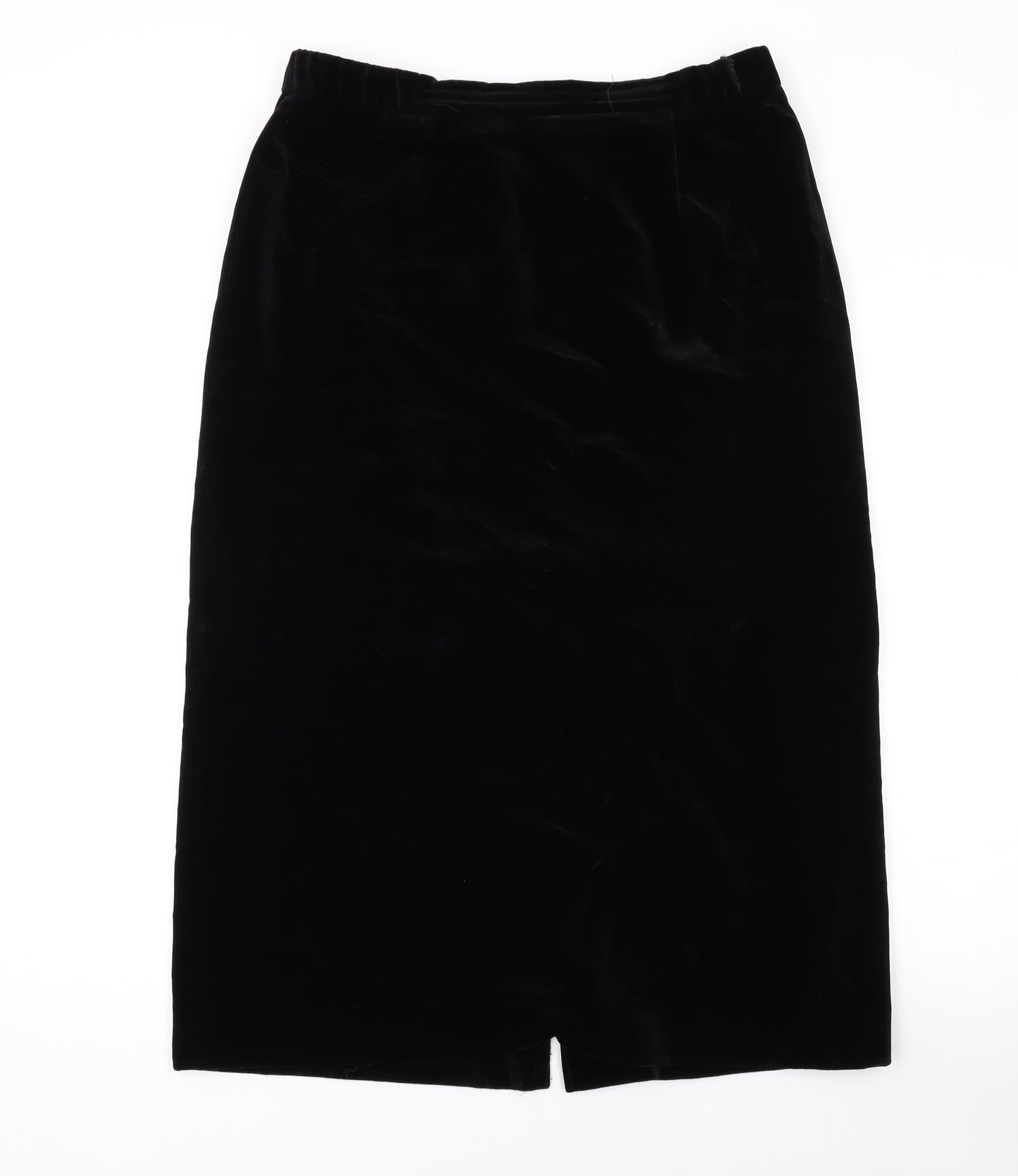 Givenchy Womens Black Cotton Straight & Pencil Skirt Size 14 Zip