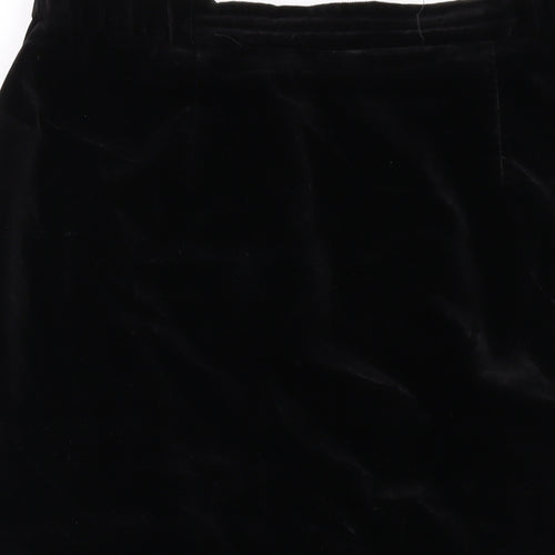Givenchy Womens Black Cotton Straight & Pencil Skirt Size 14 Zip