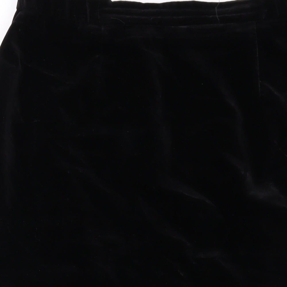 Givenchy Womens Black Cotton Straight & Pencil Skirt Size 14 Zip