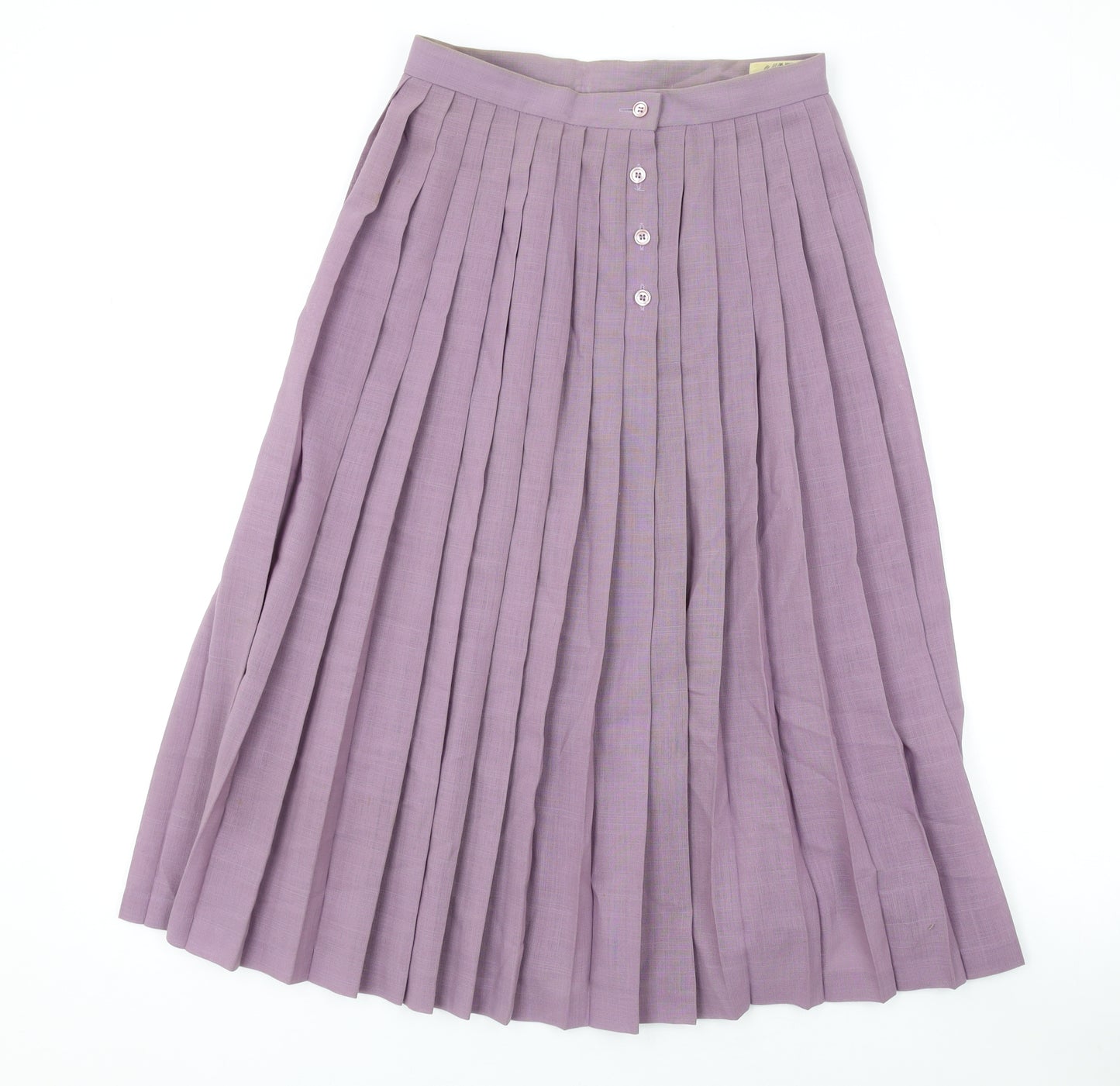 Jaeger Womens Purple Polyester Skater Skirt Size 12 Button