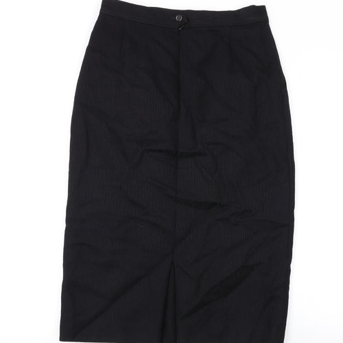 Windsmoor Womens Black Wool Straight & Pencil Skirt Size 12 Zip