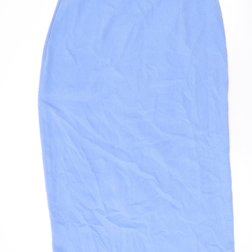 Gerry Weber Womens Blue Polyester A-Line Skirt Size 16 Zip