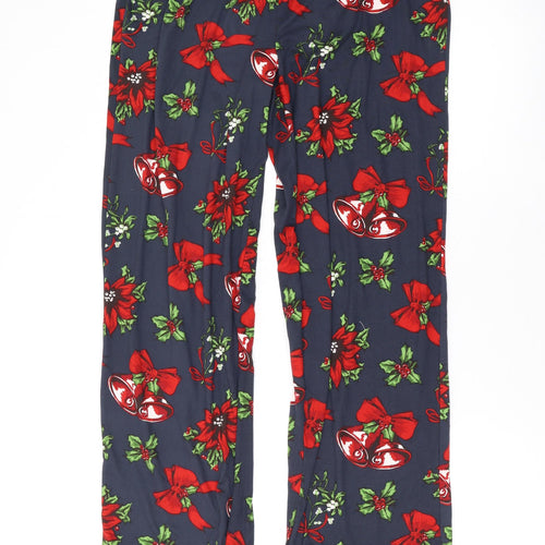 Chelsea Peers Womens Grey Floral Polyester Cami Pyjama Pants Size S Drawstring - Christmas