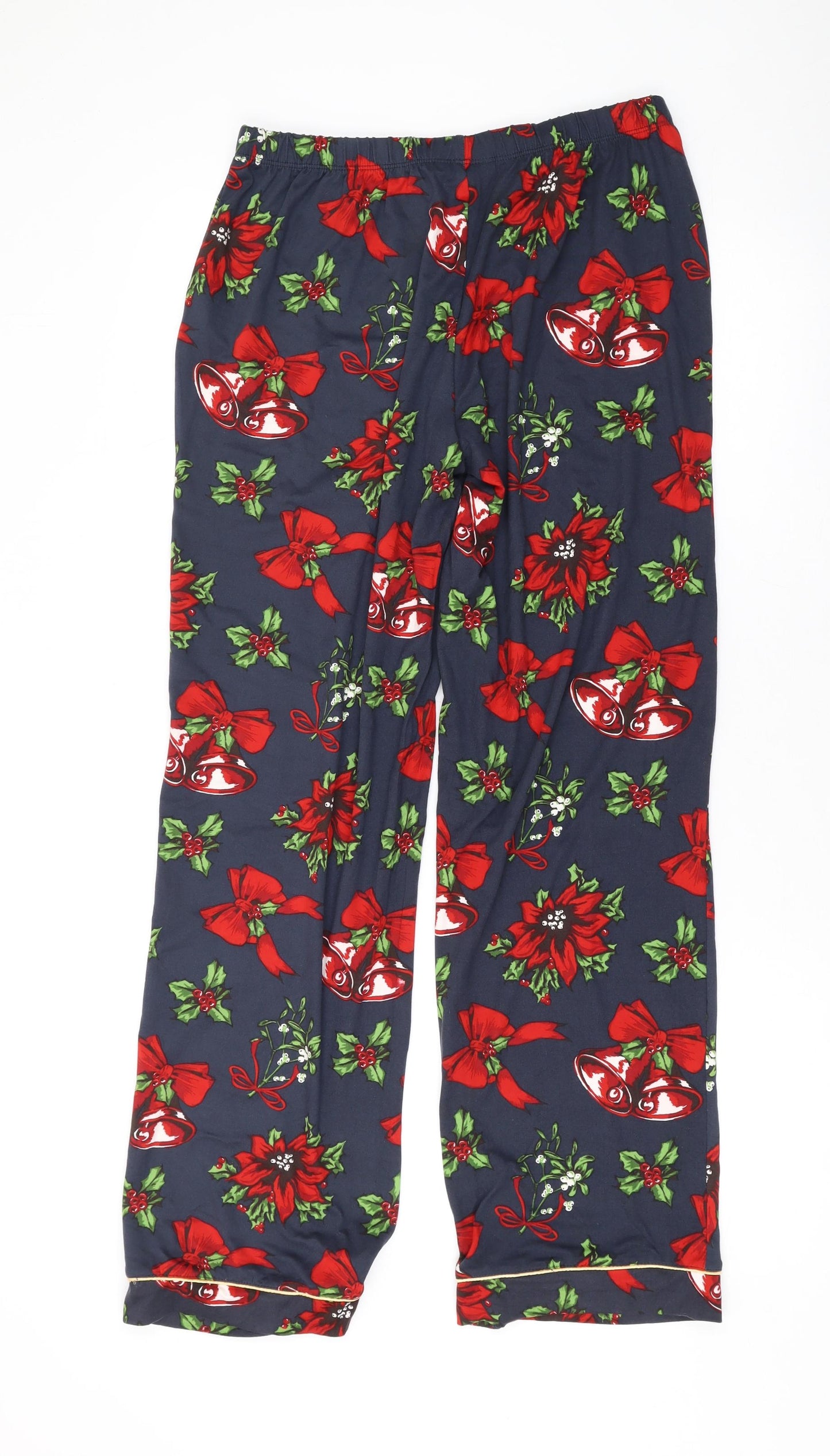 Chelsea Peers Womens Grey Floral Polyester Cami Pyjama Pants Size S Drawstring - Christmas