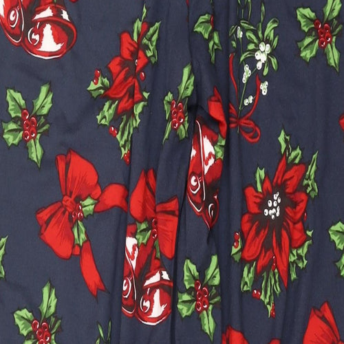 Chelsea Peers Womens Grey Floral Polyester Cami Pyjama Pants Size S Drawstring - Christmas