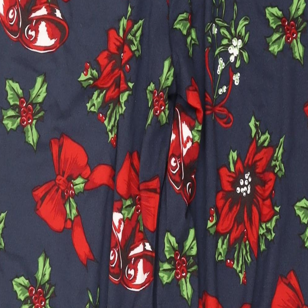 Chelsea Peers Womens Grey Floral Polyester Cami Pyjama Pants Size S Drawstring - Christmas