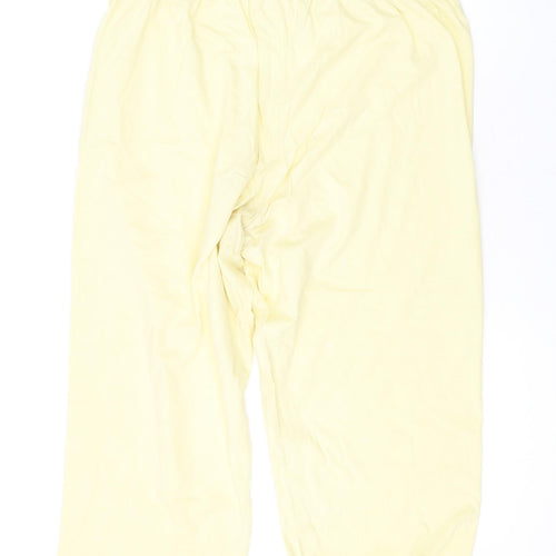 Marks and Spencer Womens Yellow Cotton Basic Shorts Size 16 L19 in Regular Pull On