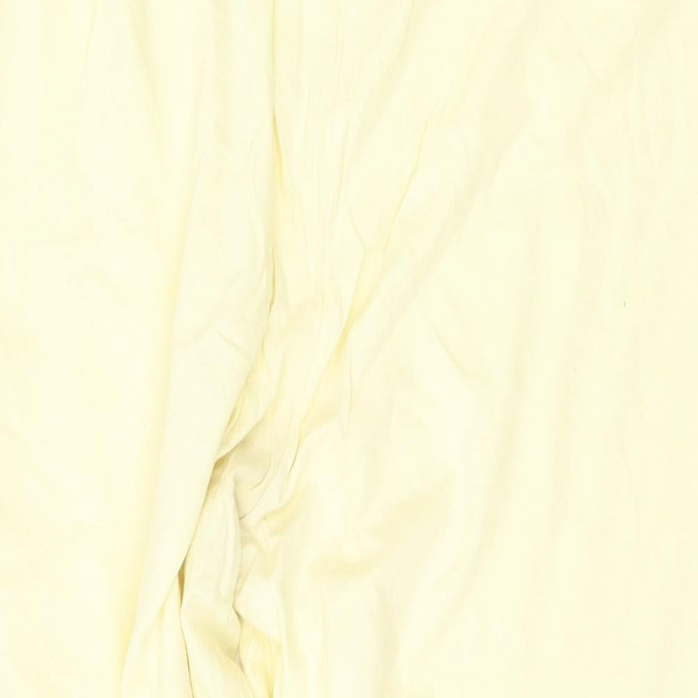 Marks and Spencer Womens Yellow Cotton Basic Shorts Size 16 L19 in Regular Pull On
