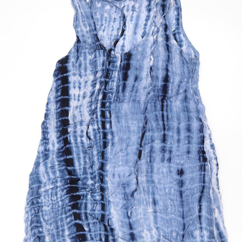 Glamorous Womens Blue Viscose Basic Tank Size 8 Scoop Neck