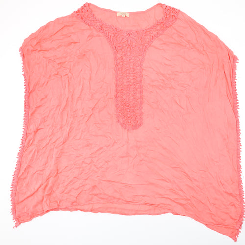 Ambro Womens Pink Polyester Cover Up Size S