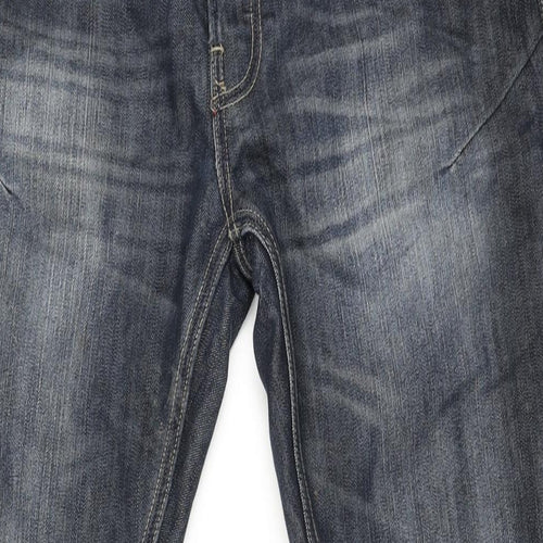 Crosshatch Mens Blue Cotton Straight Jeans Size 32 in L31 in Regular Button