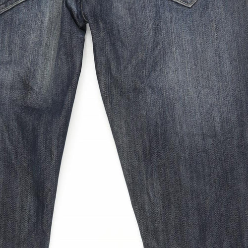 Crosshatch Mens Blue Cotton Straight Jeans Size 32 in L31 in Regular Button