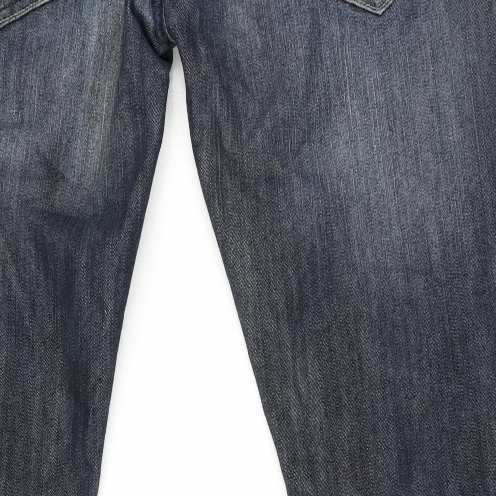 Crosshatch Mens Blue Cotton Straight Jeans Size 32 in L31 in Regular Button