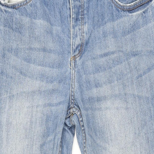 H&M Womens Blue Cotton Boyfriend Jeans Size 31 in L30 in Regular Button