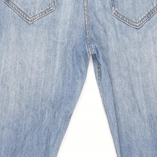 H&M Womens Blue Cotton Boyfriend Jeans Size 31 in L30 in Regular Button