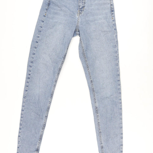 Topshop Womens Blue Cotton Skinny Jeans Size 26 in L27 in Regular Zip
