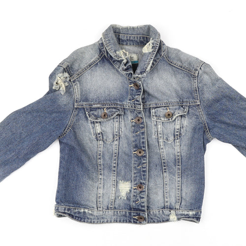Zara Womens Blue Jacket Size M Button