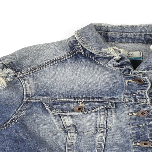Zara Womens Blue Jacket Size M Button