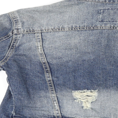 Zara Womens Blue Jacket Size M Button