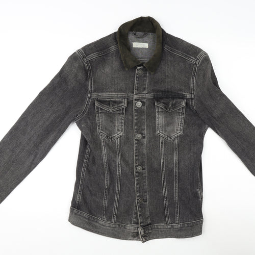 AllSaints Mens Grey Jacket Size S Button