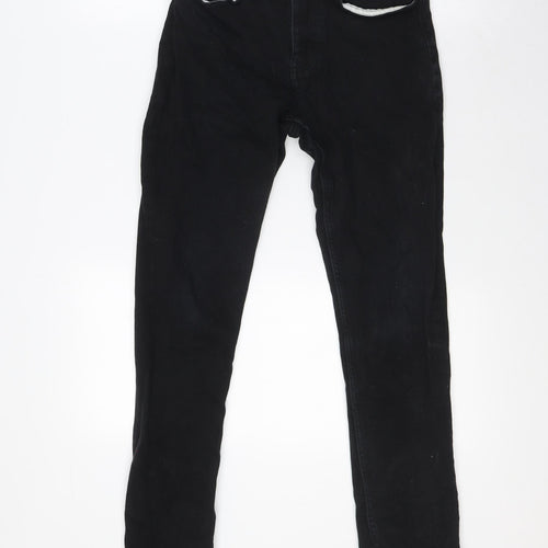 Denim & Co. Mens Black Cotton Skinny Jeans Size 28 in L29 in Regular Zip