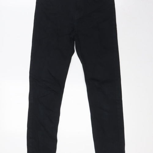 H&M Womens Black Cotton Mom Jeans Size 6 L27 in Regular Zip