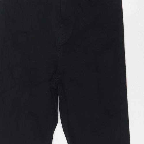 H&M Womens Black Cotton Mom Jeans Size 6 L27 in Regular Zip