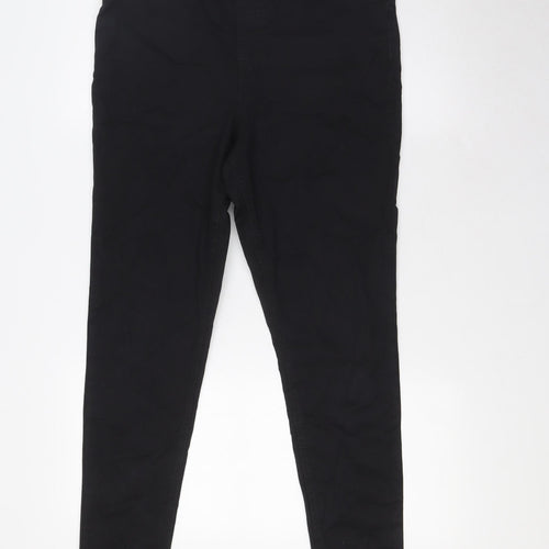 F&F Womens Black Cotton Jegging Jeans Size 14 L29.5 in Regular - Elasticated Waist