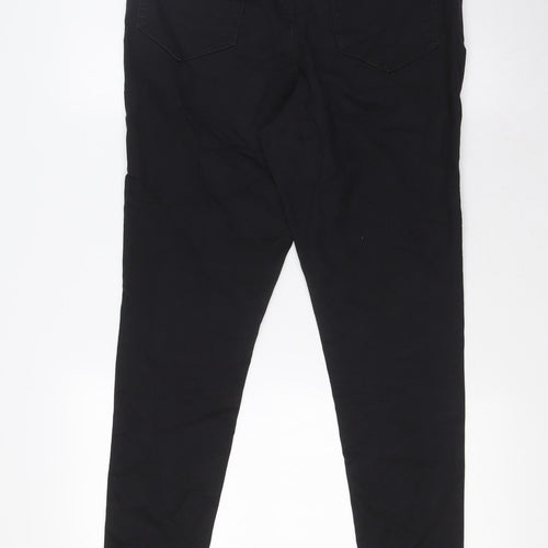 F&F Womens Black Cotton Jegging Jeans Size 14 L29.5 in Regular - Elasticated Waist