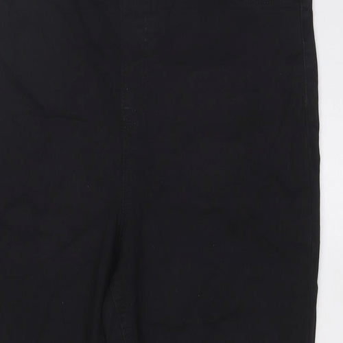 F&F Womens Black Cotton Jegging Jeans Size 14 L29.5 in Regular - Elasticated Waist