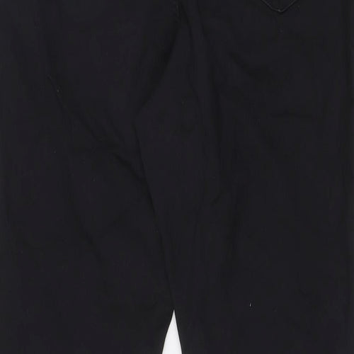 F&F Womens Black Cotton Jegging Jeans Size 14 L29.5 in Regular - Elasticated Waist