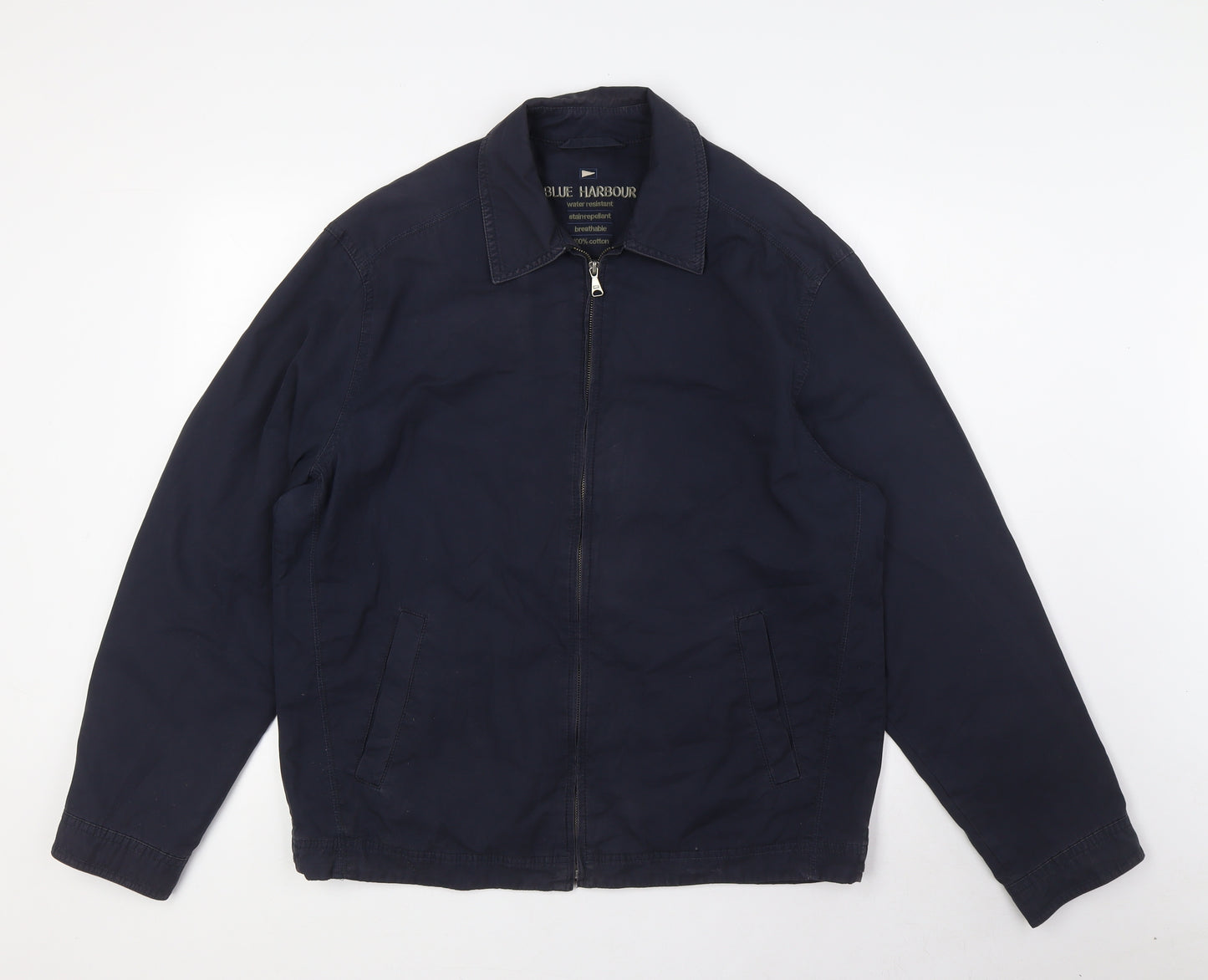 Blue Harbour Mens Blue Bomber Jacket Jacket Size M Zip - Breathable