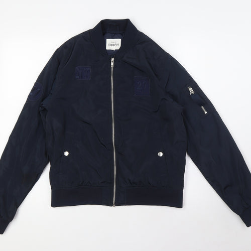 KappAhl Boys Blue Bomber Jacket Jacket Size 13-14 Years Zip